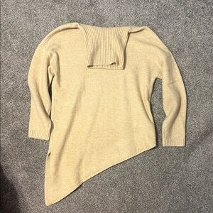 Asymmetrical Beige Sweater